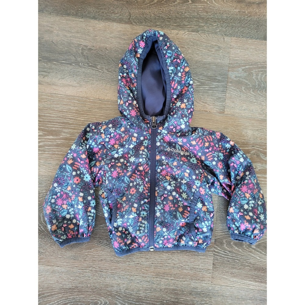 Columbia Sportswear Baby Girls Floral Print Hooded Lined Jacket 12-18 Months #3
